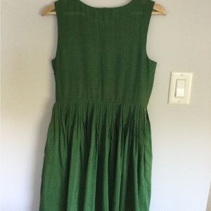 Robert Rodriguez sleeveless dress with pleated accents